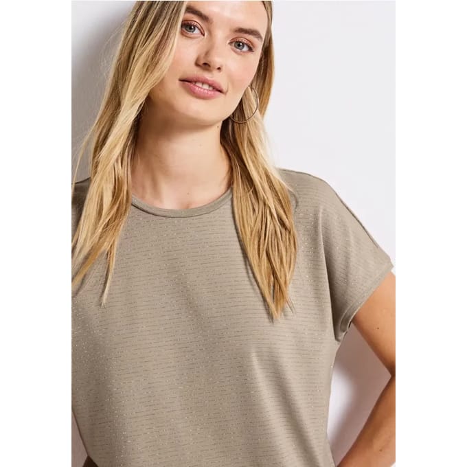 Shirt met glitterstrepen