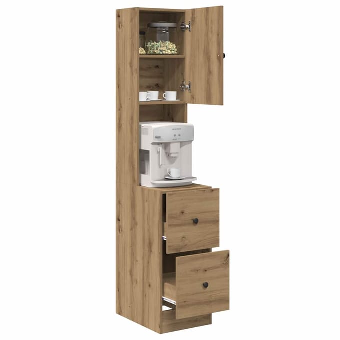 vidaXL Keukenbuffet met lade met plank Artisan Eiken 32 x 50 x 180 cm