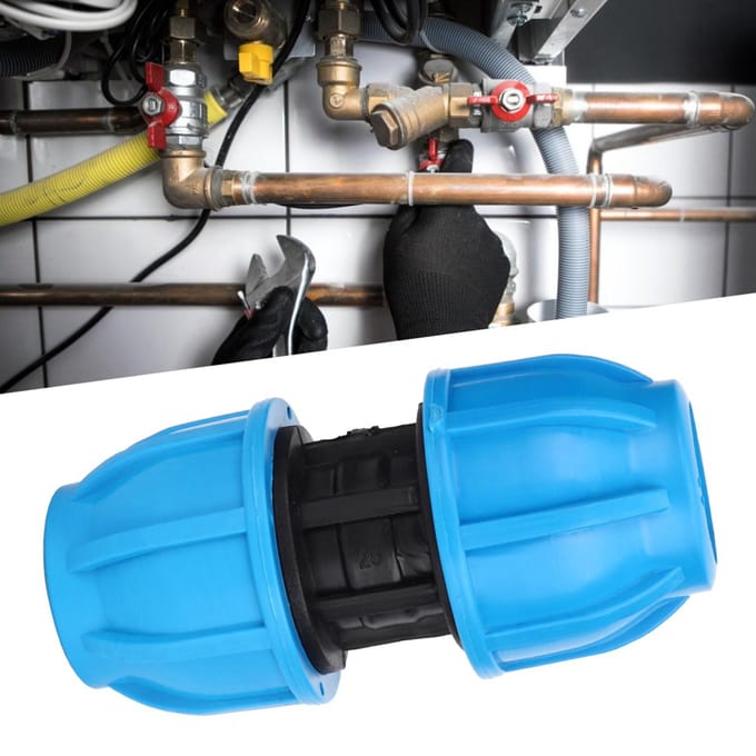 4 Stuks PE Plastic 25mm naar 25mm Rechte Waterleiding Connector Pijpaansluitstuk