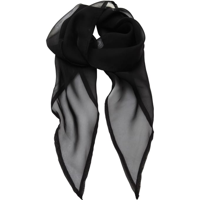 Premier Dames/vrouwenwerk Chiffon Formele Sjaal (Zwart)