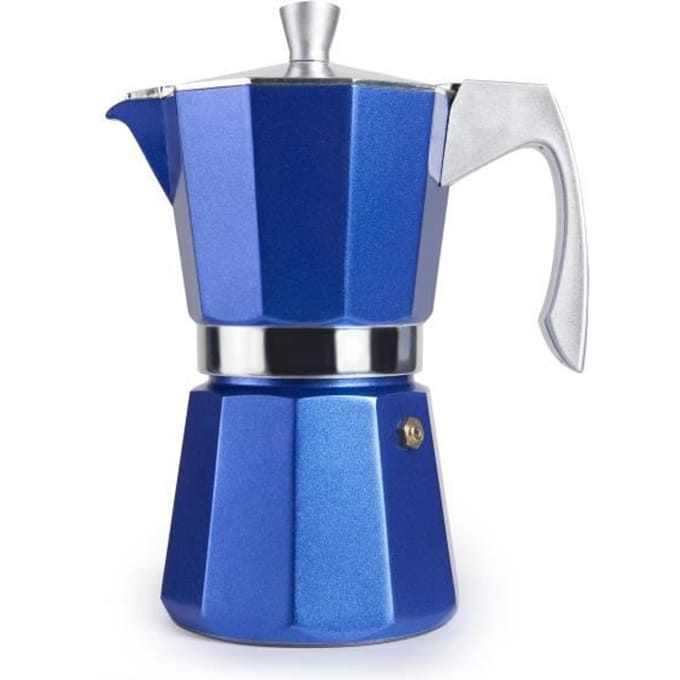 Cafetière à expresso - IBILI - Evva Bleu - 9 Tasses - 450 ml - Fonte d'aluminium - Induction bleu