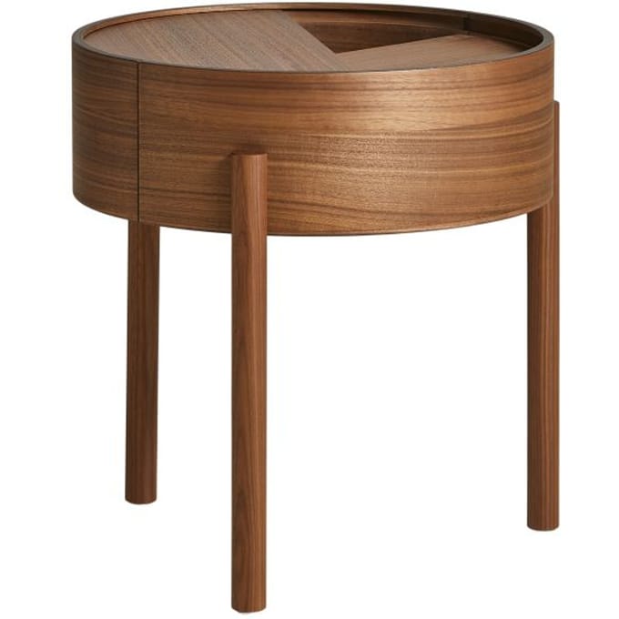 Woud Arc bijzettafel - notenhout - Ø42 cm
