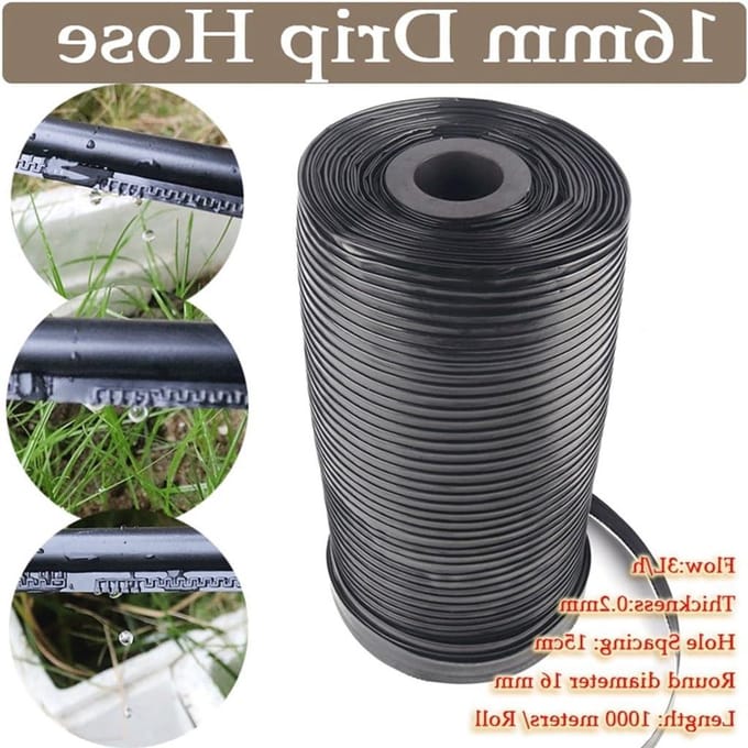 Druppelslang - Drip Tape - Tuin Bewateren - Flexibel Labyrint - 100m - Zwart