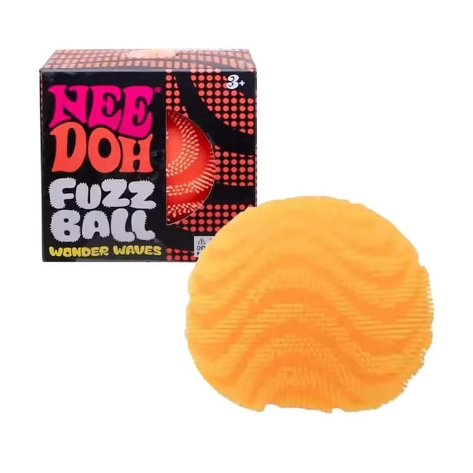 Fuzz Ball Sensorisch Knijpspeeltje NeeDoh Sensorisch Squishy Speeltje Wonder Waves Gestructureerde Stressverlichter Fidget Bal voor Volwassenen Kinderen black