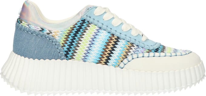 La Strada Sneaker Lichtblauw Multi Textiel - Damesschoenen - Maat - 38