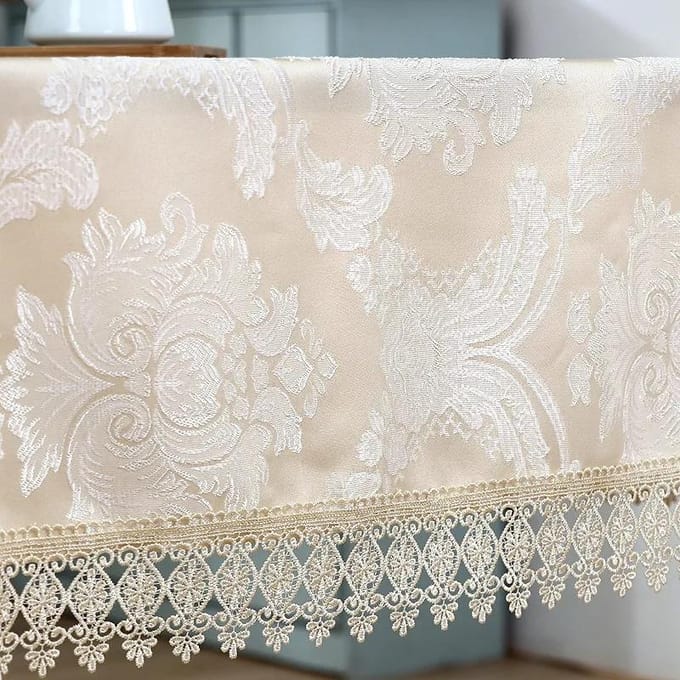 Tafelkleed Jacquard Europees Stijl Tafelkleed Rechthoekig Tafel Thee Tafelkleed Multifunctioneel Handdoek Tafelmat 100*150cm paars