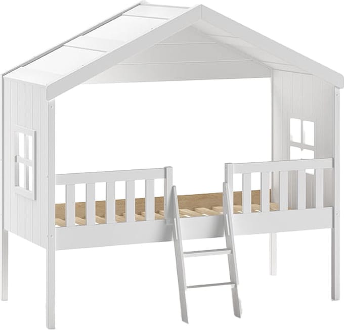 Huisbed Alix Wit - MDF - Hoogte 201.8 cm