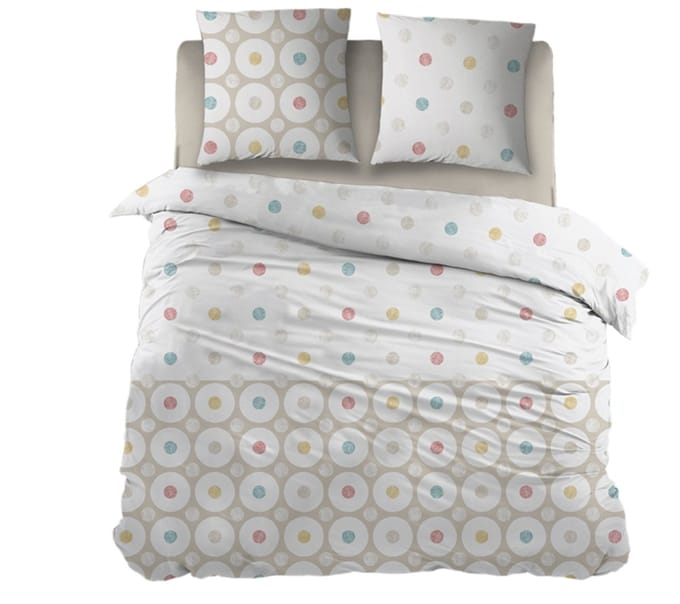 Snoozing Katrien Dekbedovertrek - Extra breed - 260x200/220 cm - Beige