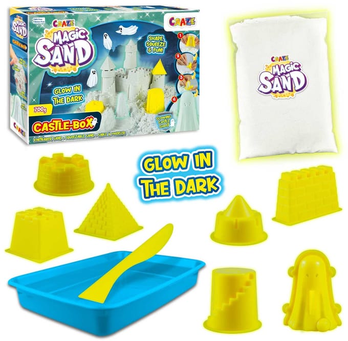 Craze - Sand - Glow in the Dark - Zand - Sensorisch Speelgoed - Non Sticky - 700 g
