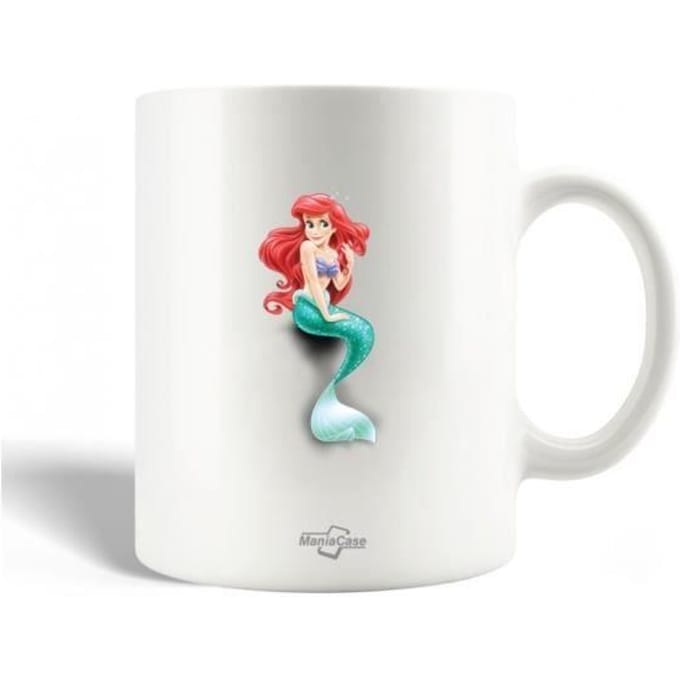 Mug en Céramique - Disney - Ariel La Petite Sirène - 30cl - Compatible Lave-Vaisselle - Blanc