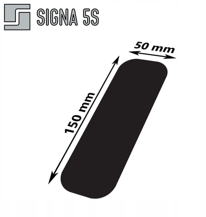 SIGNA 5S Vloermarkering Form I 50 mm Zwart - Duurzaam en zelfklevend