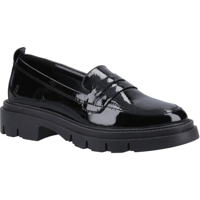 Hush Puppies Reece Leer Vrouwen Zwarte Loafers