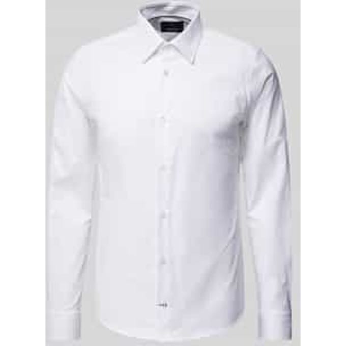 Slim fit zakelijk overhemd met kentkraag, model 'Pierce'