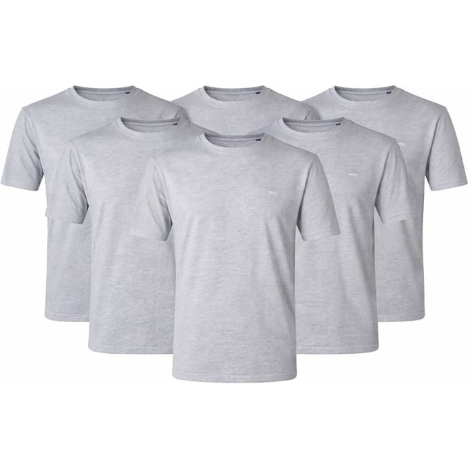 McGregor Premium T-shirt 6-pack Grey Melange Taglia: L | Magliette basic Outlet | Uomo | Grigio