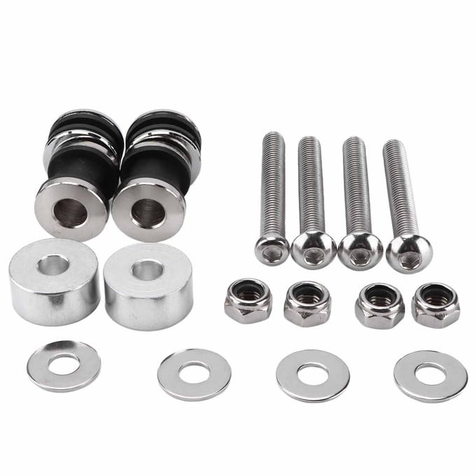 Motorfiets Rugleuning Sissy Bar Afneembare Docking Hardware Kit Vervanging voor FXST FXSTB 1987?1999 gray