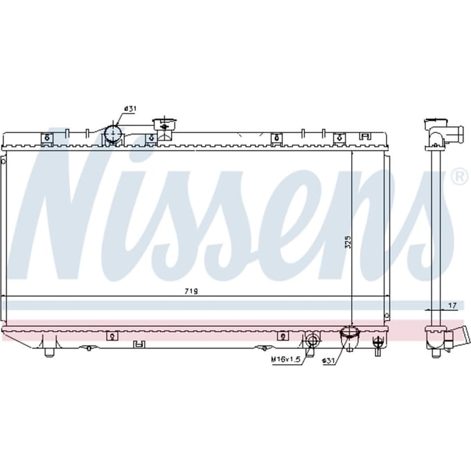 Radiator, motorkoeling NISSENS 64775
