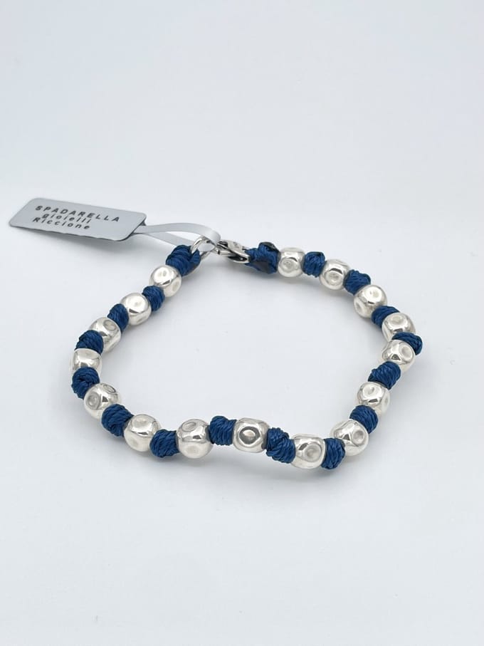 Spadarella Gioielli - SPBR41- Armband - 925 Zilver - 7mm - Tropical blue 816 - 20 Cm