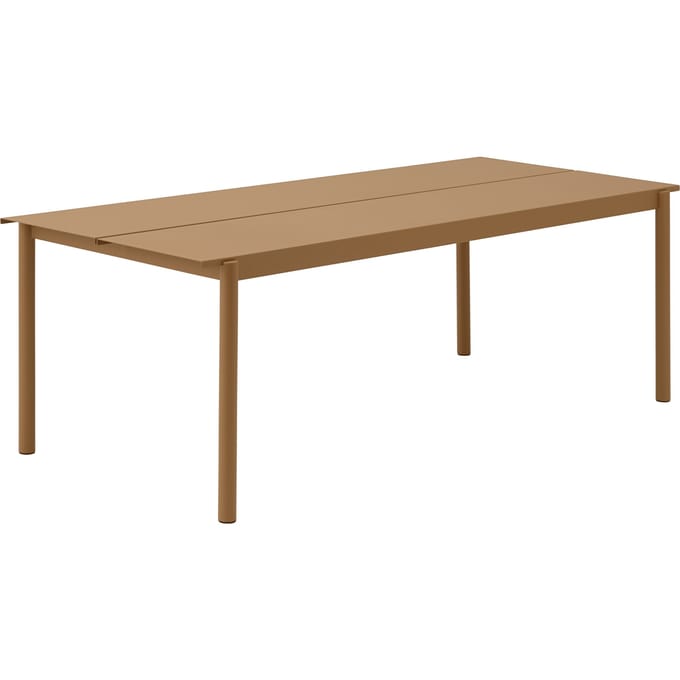 Muuto Linear Steel Tafel - oranje - 220 x 90 cm