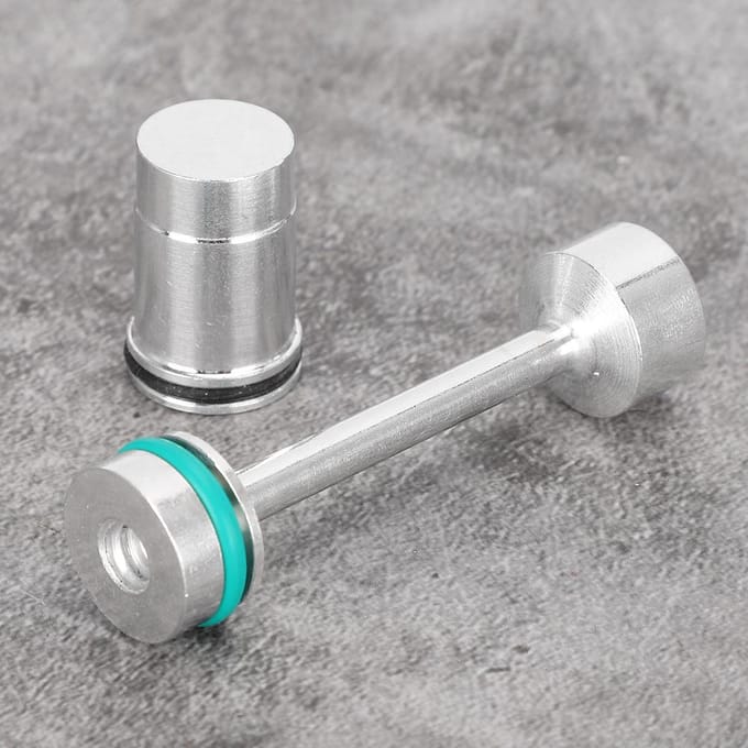Aluminiumlegering Billet Olie Bypass Delete Olie Omleider Halter Past voor GM LS Motoren white