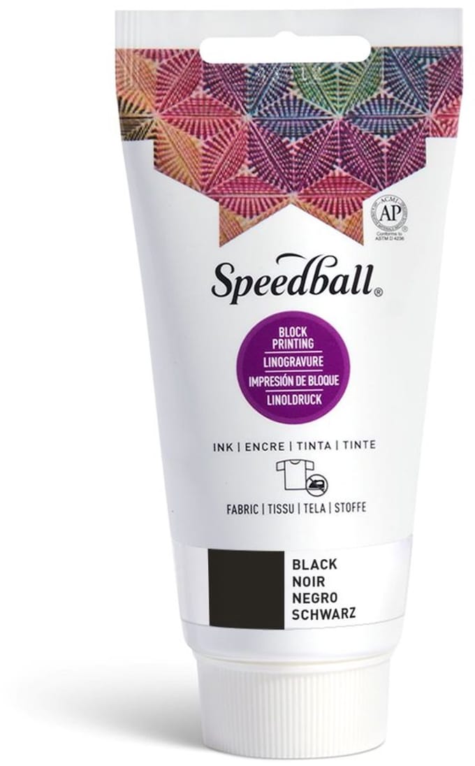 Fabric block printing ink black - Speedball