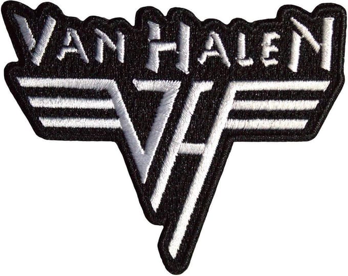 Van Halen - Retro Logo Patch - Zwart/Wit