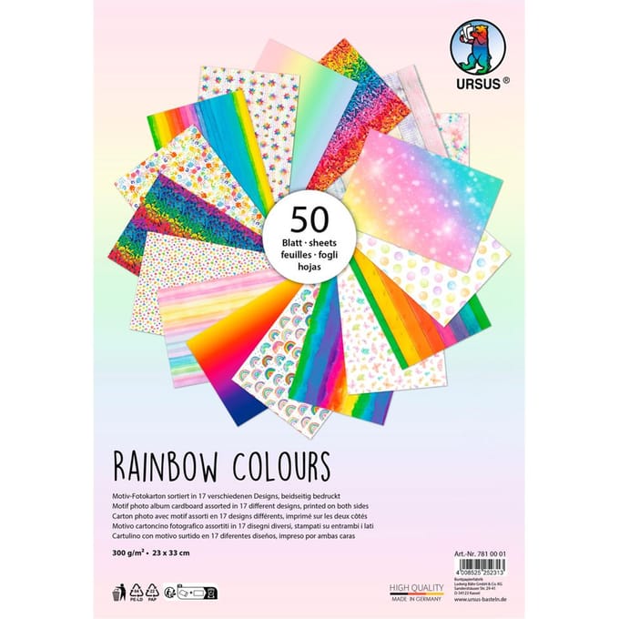 Motief fotokarton collectie "Rainbow"
