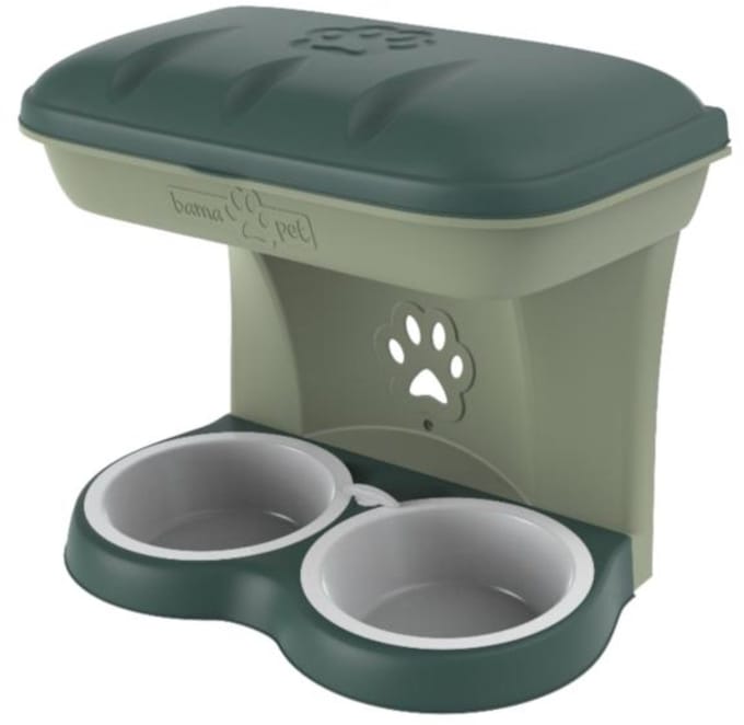 Bama - Hondenbak - wandmodel - Medium - Groen - 48 x 27 x 42 cm