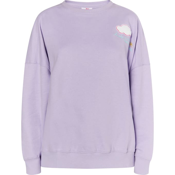 Mymo Sweatshirt met applicatie Dames violet