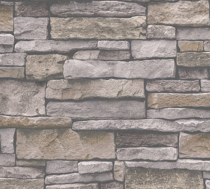 NATUURSTEEN BEHANG | industrieel - Beige Bruin - A.S. Création Elements 2