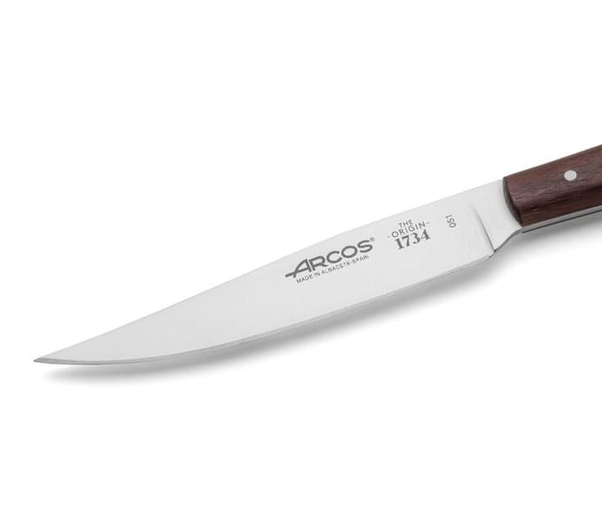 Couteaux de table - Arcos - Set de 4 pièces - Acier inoxydable Nitrum - Bois de rose - Ergonomiques