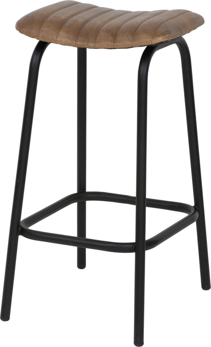 Light & Living Barkruk CARROW - Leer Bruin