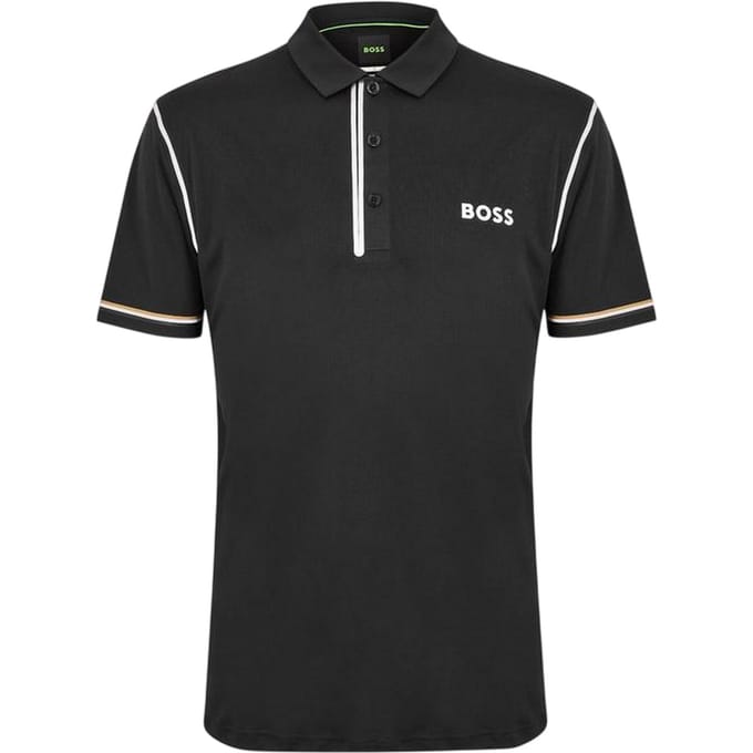 Boss Paddytech Goc-poloshirt met kraag voor heren (Zwart)