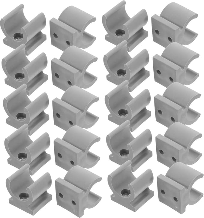 Toilet Veiligheidsklemmen - Badkamer Beugels - Stabiliteit Verhogen - Robuuste Constructie - 31 x 27 cm - Grijs