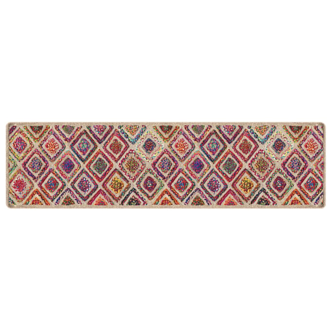 vidaXL - Vloerkleed - wasbaar - 80x300 - cm - meerkleurig