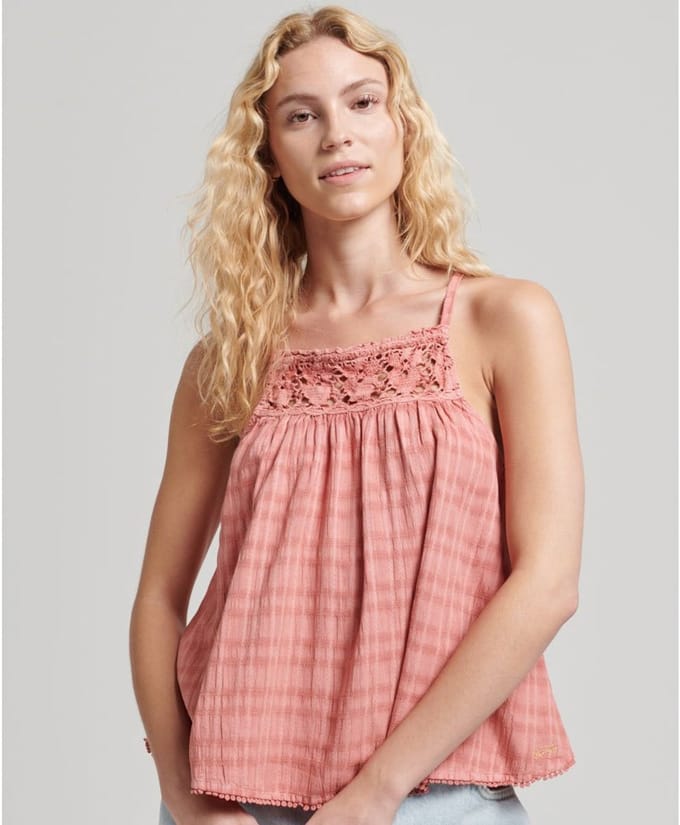 Superdry - Vintage camitopje met halternek - Dames - Tops