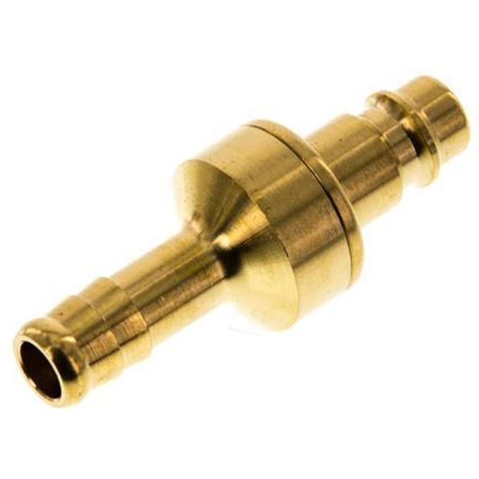 Messing DN 7.2 (Euro) Luchtkoppeling Insteeknippel 10 mm Slangpilaar Double Shut-Off