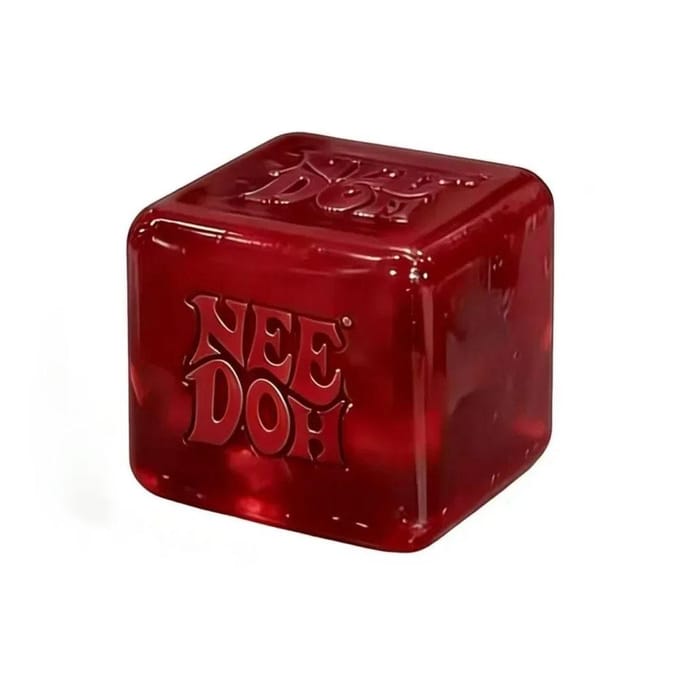 Needoh Nice Cube Sensorische Stressverlichter Fidget Tool voor Angst & Focus Bureau Sensorische Kubus voor Volwassenen & Kinderen bordeaux