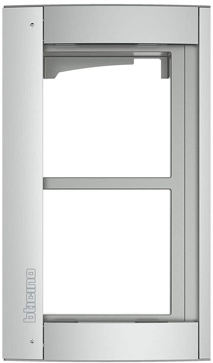 Afdekraam 2-Modulair met Drager voor Deurstation SFERA Aluminium Look