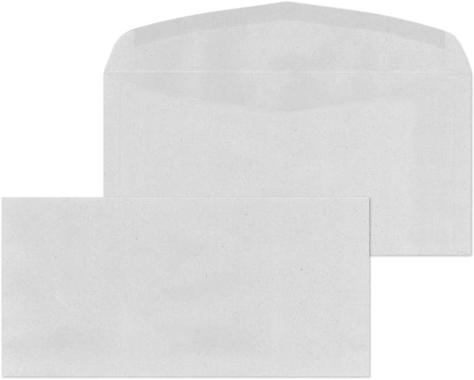 MAILmedia envelop 114x229 mm, gegomd, recycled grijs, z. venster, 75 g/m2 1.000 st