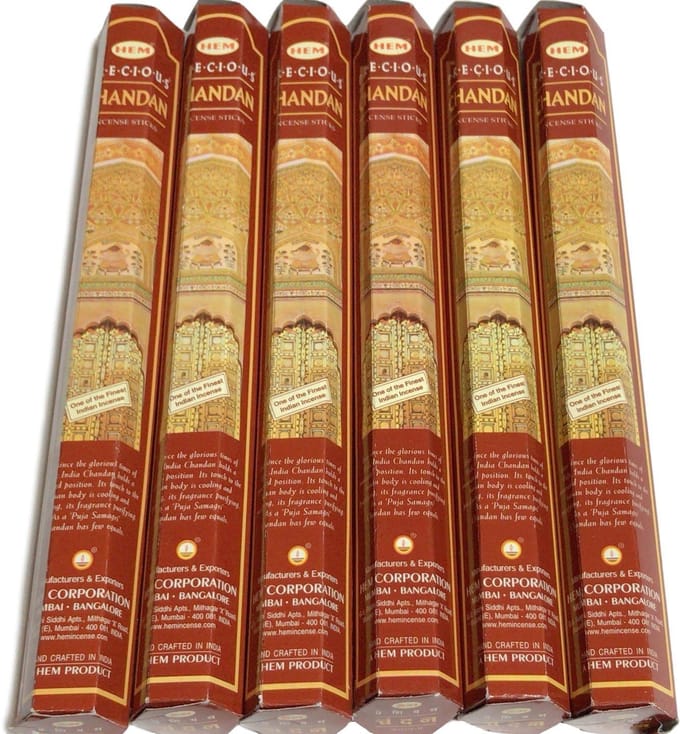 HEM Kostbare Sandelhout Rookstokjes 6 Dozen brown
