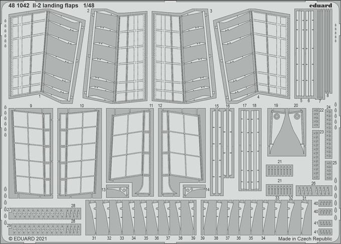 Eduard Modelbouwdecoratie - 481042 Landing Falps for Il-2 - Photo-etch