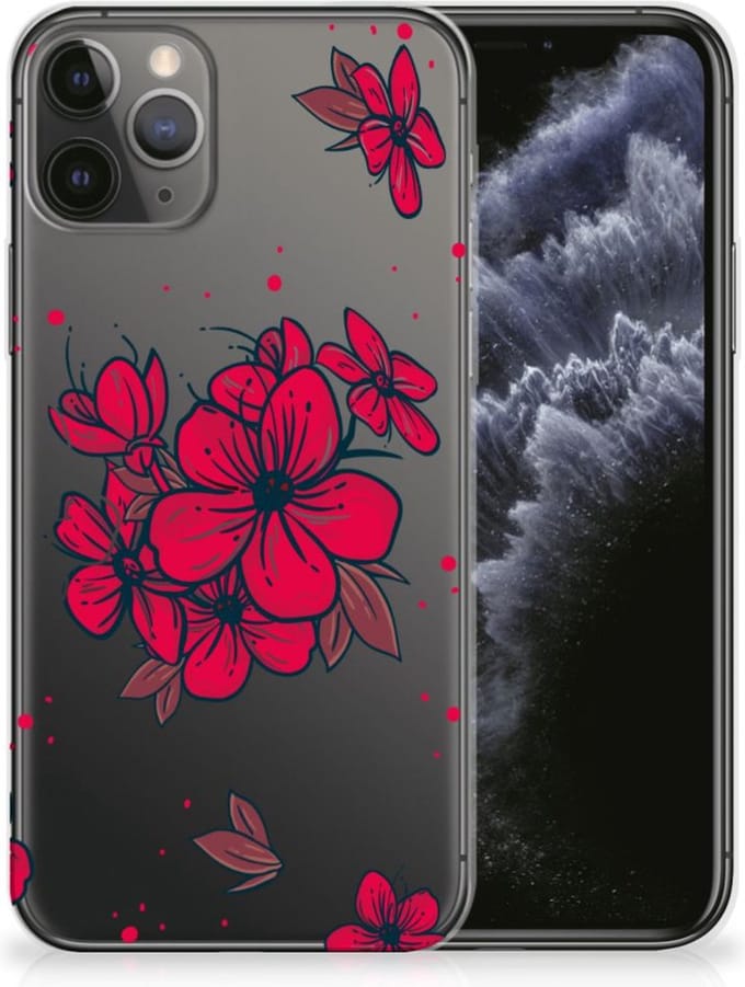 Back Cover voor Apple iPhone 11 Pro TPU Case Blossom Red