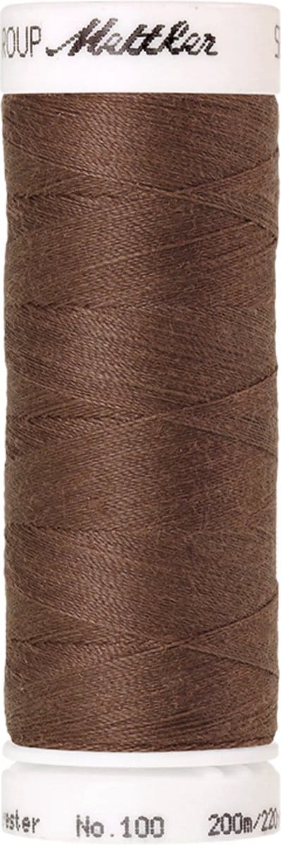 Amann Mettler Seralon Naaigaren – Espresso (1380) – 200 m – No. 100 – 100% Polyester – Per Stuk