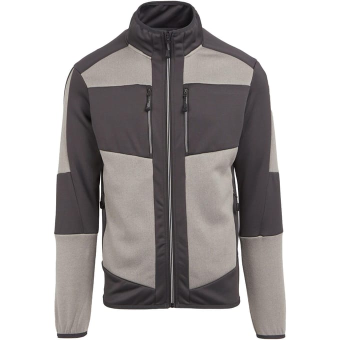 Regatta E-Volve gebreide stretch midlayer voor volwassenen (Mineraalgrijs/antraciet)