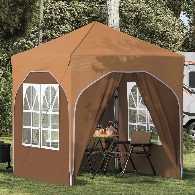 vidaXL - Pop-up - Feesttent - 192 - x - 192 - x - 245 - cm - Beige