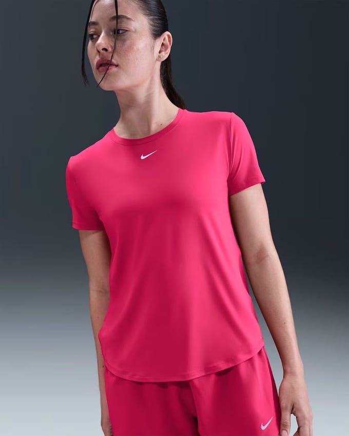 NIKE - one classic women's dri-fit sh - Training t-shirt korte mouw dames - Rood