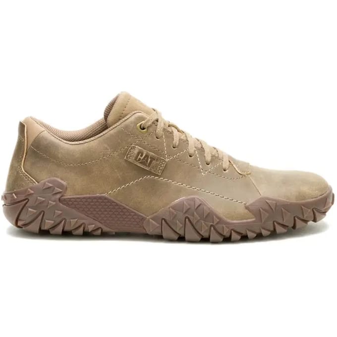Caterpillar Gridlock Lo Volnerf Leren Mannen Beaned Cream Veterschoenen