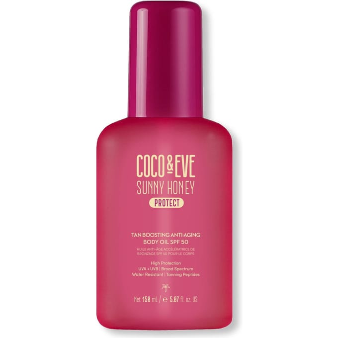 Coco & Eve Tan Boosting Anti-aging Body Oil SPF50