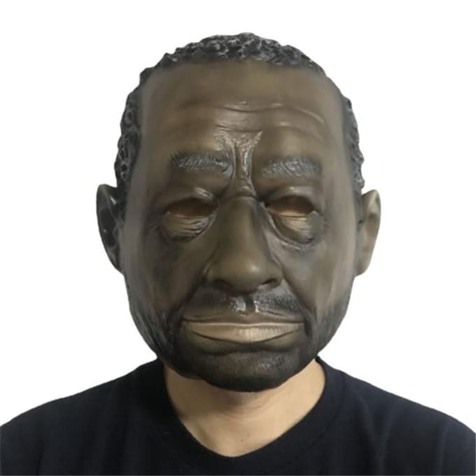 Afrikaans latex masker, feest live masker One size zwart
