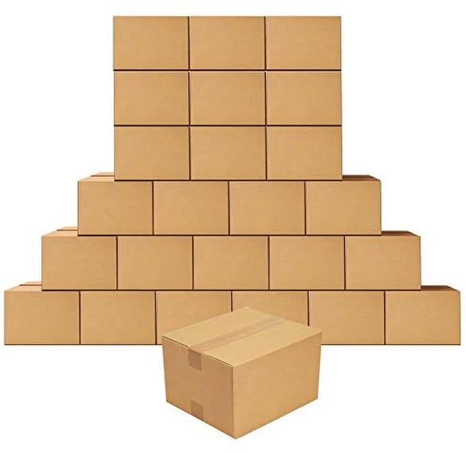 Verhuisdozen 9 x 6 x 4 inch - 25 stuks golfkarton verzenddozen